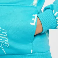 Nike Sportswear Club Big детские French Terry Толстовка с капюшоном цвет зеленый