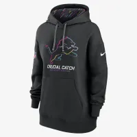 Detroit Lions Crucial Catch Club женская Nike NFL Pullover Толстовка с капюшоном цвет черный
