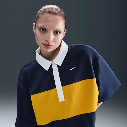Nike Sportswear женская оверсайз Short-Sleeve Polo Top синий
