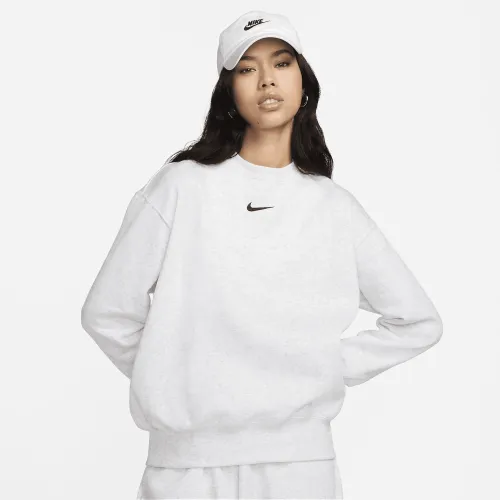 Nike Sportswear Phoenix Fleece женская оверсайз Crew-Neck свитшот цвет коричневый