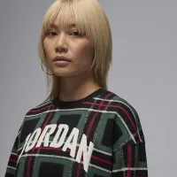 Nike Jordan Brooklyn Fleece жіноча Graphic Crew-Neck світшот колір зелений