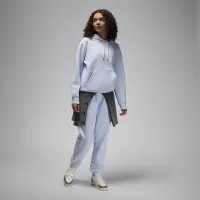 Nike Jordan Flight Fleece жіноча Satin-Lined Pullover Толстовка з капюшоном колір сірий
