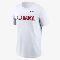 Alabama Crimson Tide Primetime Wordmark мужские Nike College футболка цвет белый