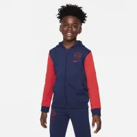 Paris Saint-Germain Club Big дитячі (для хлопчиків) Nike Soccer Full-Zip French Terry Толстовка з капюшоном блакитний