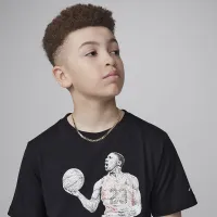 Nike Air Jordan Big детские Dots Graphic футболка цвет черный