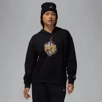 Nike Jordan Brooklyn Fleece жіноча Graphic Pullover Толстовка з капюшоном колір чорний
