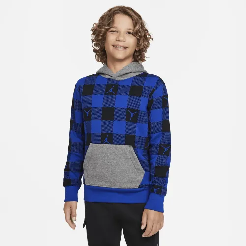 Nike Jordan Big детские (для мальчиков) Pullover Толстовка с капюшоном синий
