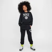 Nike Sportswear Club Big дитячі (Girls') French Terry Crew-Neck світшот колір чорний