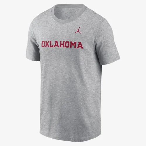 Nike Oklahoma Sooners Primetime Wordmark чоловічі Jordan College футболка колір сірий