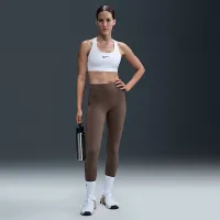Nike Universa женская Medium-Support С высокой Талией Full-Length лосины с карманамицвет коричневый