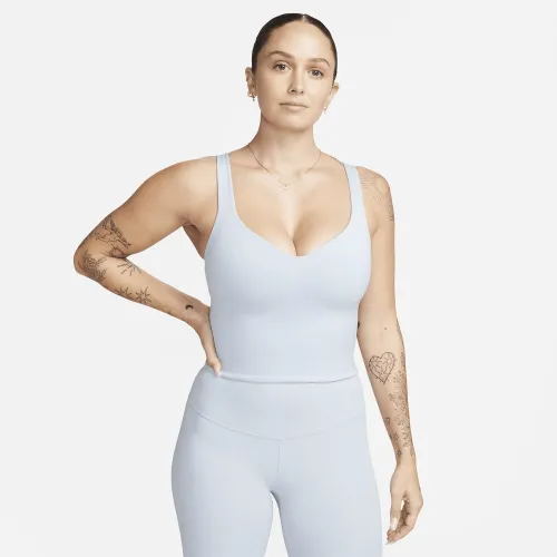 Nike Alate женская Medium-Support Padded Sports Bra Tank Top синий