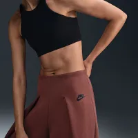 Nike Sportswear Tech Fleece жіноча З високою талією Pleated Pants колір коричневий