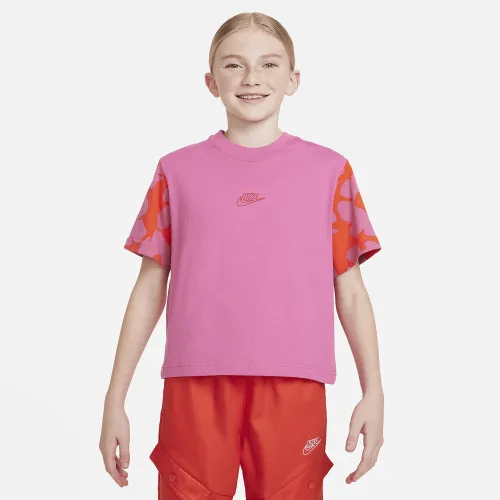 Nike Sportswear Big дитячі (Girls') Boxy футболка колір червоний