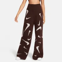 Nike Sportswear Phoenix Cozy Букле женская С высокой Талией Wide-Leg Knit Pants цвет коричневый