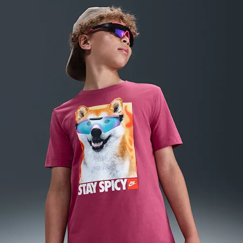 Nike Sportswear Big дитячі футболка колір фіолетовий