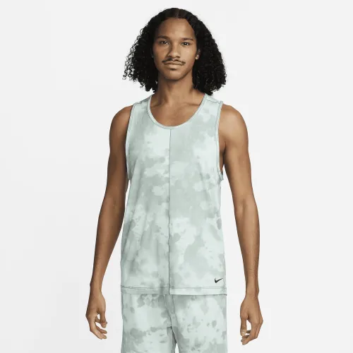 Nike Dri-FIT мужские Allover Print Sleeveless Yoga Top цвет серый