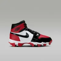 Nike Jordan 1 Mid Little/Big детские Cleats цвет красный