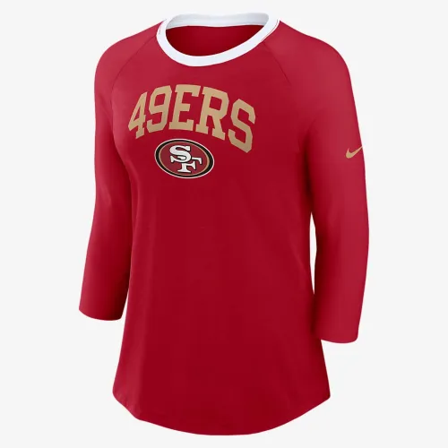 San Francisco 49ers женская Nike NFL 3/4-Sleeve футболка цвет красный