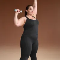 NikeSKIMS Matte женская С высокой Талией Slim Flaцвет красный лосины цвет черный