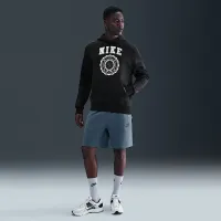 Nike Club мужские Pull-Over Fleece Толстовка с капюшоном цвет черный