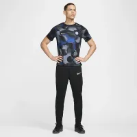 Inter Milan Academy Pro мужские Nike Dri-FIT Soccer Short-Sleeve Pre-Match Top цвет черный