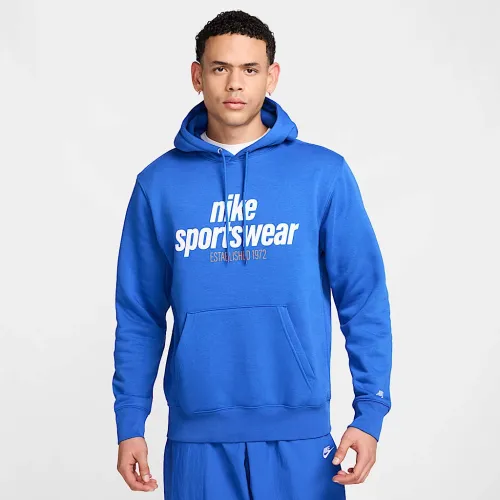 Nike Club чоловічі Fleece Pullover Толстовка з капюшоном блакитний