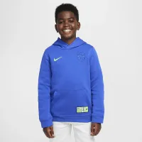 FC Barcelona Club Third Big детские (для мальчиков) Nike Soccer Pullover Толстовка с капюшоном синий