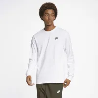 Nike Sportswear Club мужские Long-Sleeve футболка цвет белый