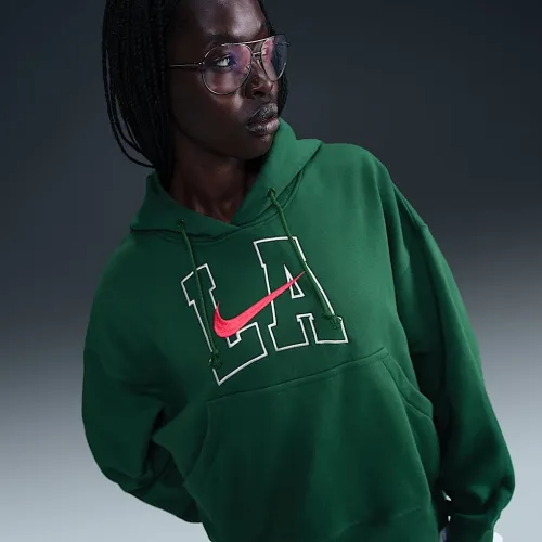 Nike Sportswear Phoenix Fleece женская Over-оверсайз Толстовка с капюшоном цвет зеленый