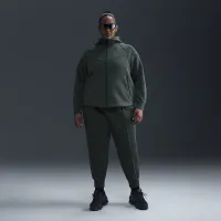 Nike Sportswear Tech Fleece Windrunner женская Full-Zip Толстовка с капюшоном (большие размеры) цвет зеленый