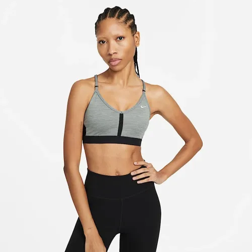 Nike Indy женская Light-Support Padded V-Neck Sports Bra цвет серый