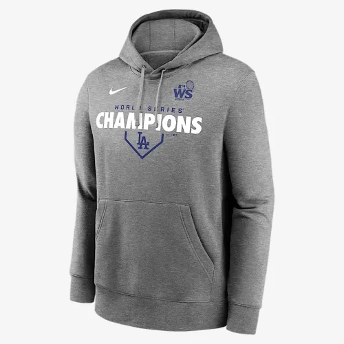 Los Angeles Dodgers 2024 World Series Champions Lockup Club чоловічі Nike MLB Pullover Толстовка з капюшоном колір сірий