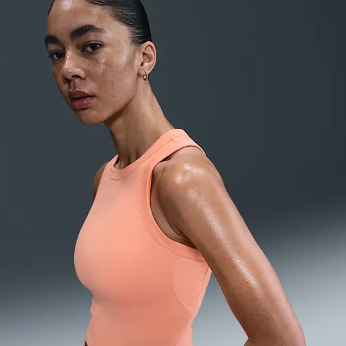 Nike One Fitted женская Dri-FIT Cropped Tank Top Orange