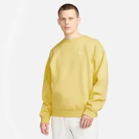 Nike Solo Swoosh мужские Fleece Crew Yellow