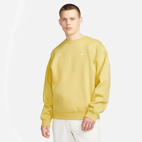 Nike Solo Swoosh мужские Fleece Crew Yellow