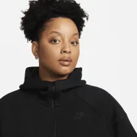 Nike Sportswear Tech Fleece Windrunner жіноча Full-Zip Толстовка з капюшоном (великі розміри) колір чорний