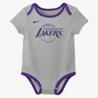 Los Angeles Lakers Baby Nike NBA 3 пары Bodysuit набор цвет черный