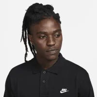 Nike Club чоловічі Long-Sleeve Knit Polo колір чорний
