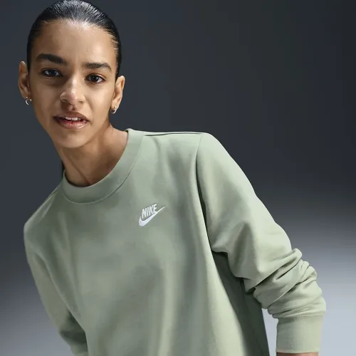 Nike Sportswear Club Fleece женская Crew-Neck свитшот цвет зеленый