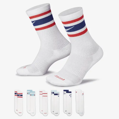 Nike Everyday Plus Cushioned Crew шкарпетки (6 пар) різнокольорові