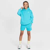Nike Sportswear Club Fleece Big дитячі оверсайз Pullover Толстовка з капюшоном колір зелений
