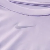 Nike One Classic жіноча Dri-FIT Short-Sleeve Top (великі розміри) колір фіолетовий