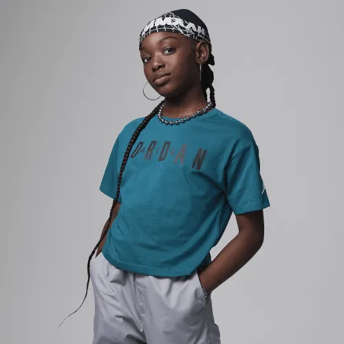 Nike Jordan Post Up Boxy Tee Big Kids футболка колір зелений