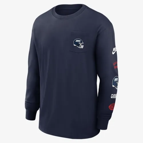 New York Giants Rewind Max90 Pocket мужские Nike NFL Long-Sleeve футболка цвет черный