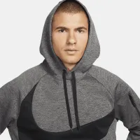 Nike Therma-FIT мужские Pullover Fitness Толстовка с капюшоном цвет серый