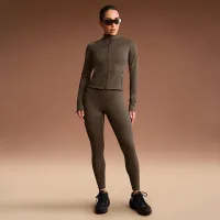 NikeSKIMS Matte женская Mock-Neck Full-Zip Куртка цвет коричневый