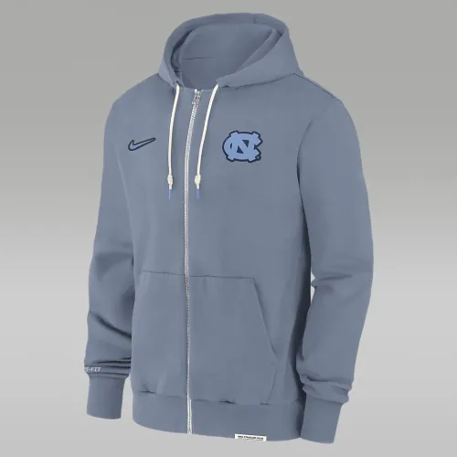 North Carolina Tar Heels Sideline Player чоловічі Nike Dri-FIT College Full-Zip Толстовка з капюшоном колір сірий