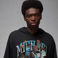 Nike Jordan Flight чоловічі оверсайз Pullover Толстовка з капюшоном колір чорний