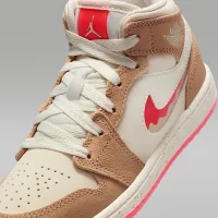 Nike Jordan 1 Mid SE Little дитячі Кросівки колір коричневий