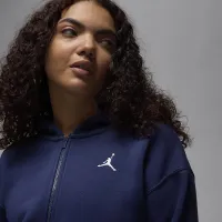 Nike Jordan Brooklyn Fleece женская Full-Zip Толстовка с капюшоном синий